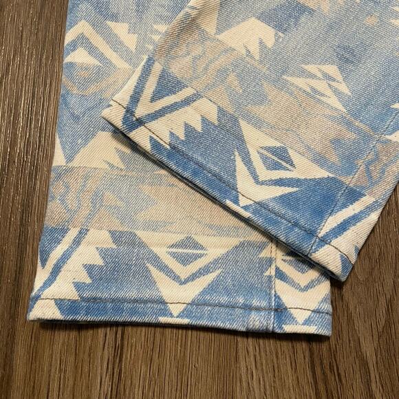 Double RL Ralph Lauren RRL Vintage Straight Leg Jean Women 25 Blue Aztec Western - Picture 11 of 11